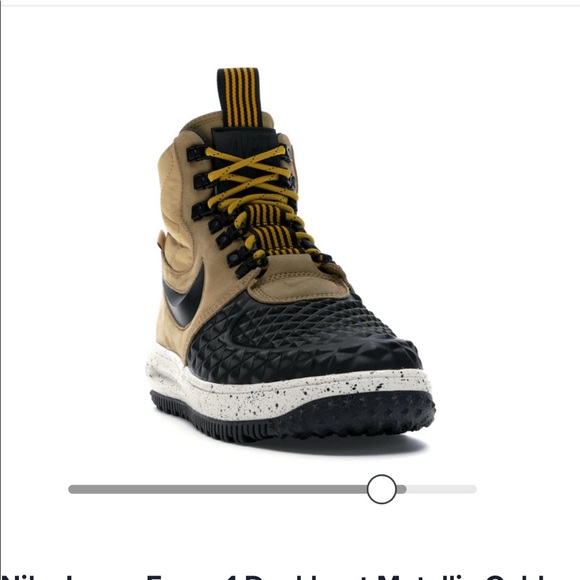 COLLECTABLE! Nike Lunar Force 1 Duckboot Metallic Gold - Picture 7 of 10
